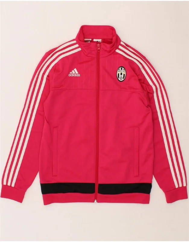 ADIDAS Girls Juventus Graphic Tracksuit Top Jacket 11-12 Years Pink