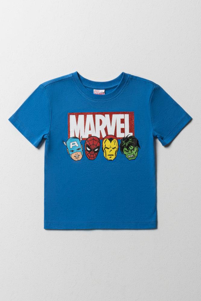 Avengers Short Sleeve T-Shirt Bright Blue