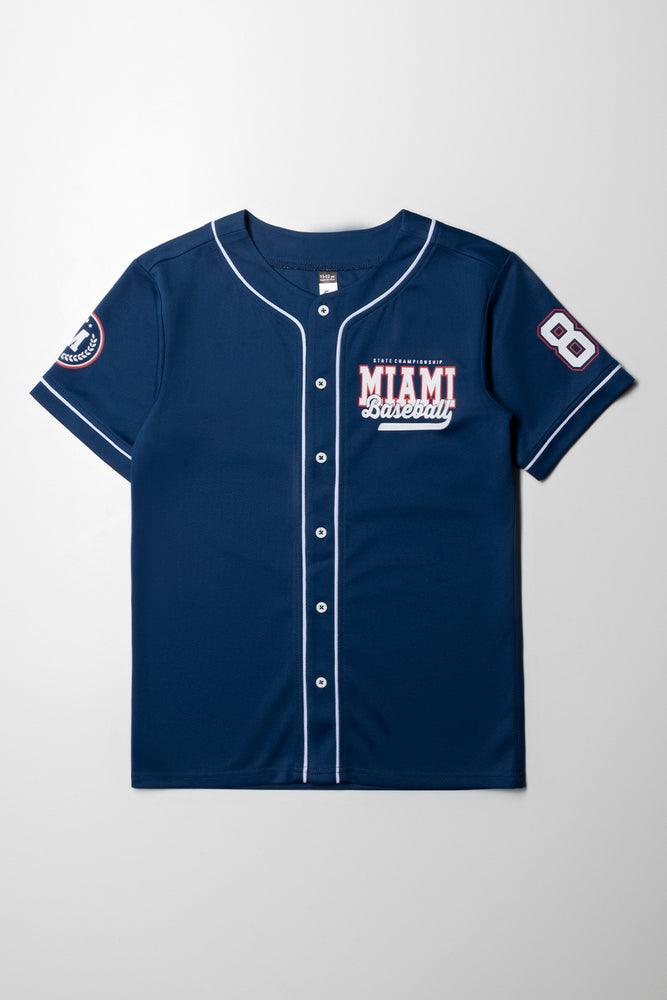 Baseball Short Sleeve Shirt Navy