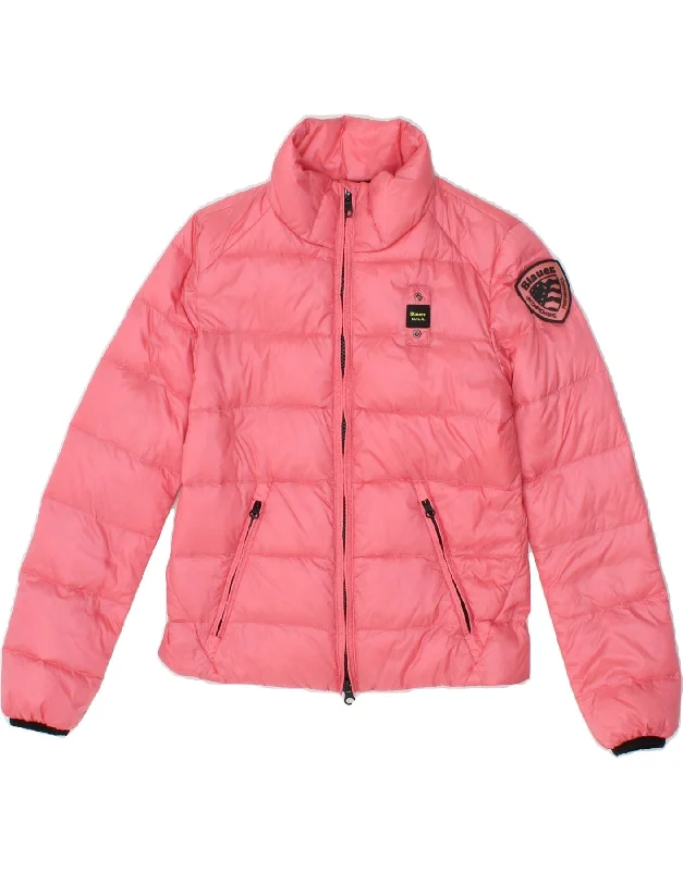 BLAUER Girls Padded Jacket 9-10 Years Pink Polyamide