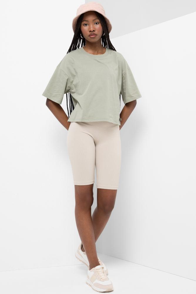 Boxy Short Sleeve T-Shirt Green