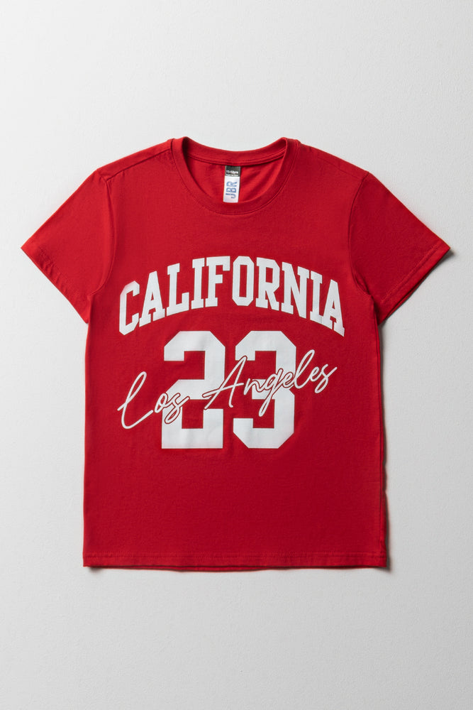 California Short Sleeve T-Shirt Red