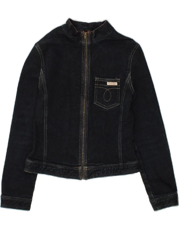 CALVIN KLEIN JEANS Girls Denim Jacket 10-11 Years Navy Blue