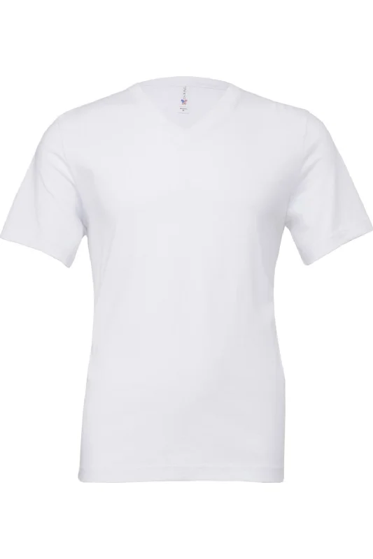 Canvas Mens Jersey Short Sleeve V-Neck T-Shirt