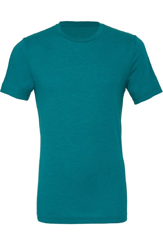 Canvas Mens Triblend Crew Neck Plain Short Sleeve T-Shirt