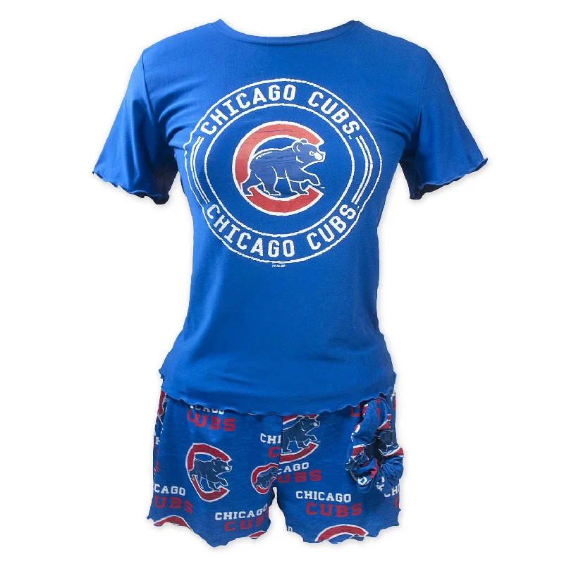 Chicago Cubs Womens Short Sleeve T-Shirt & Short Sleep Set