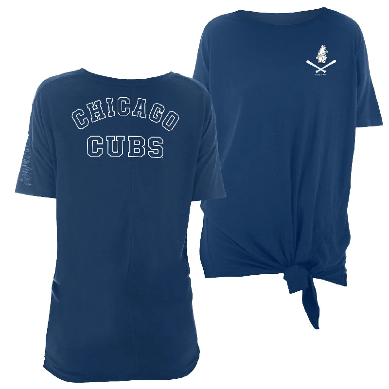 Chicago Cubs Women's Slub Tie Short Sleeve T-Shirt