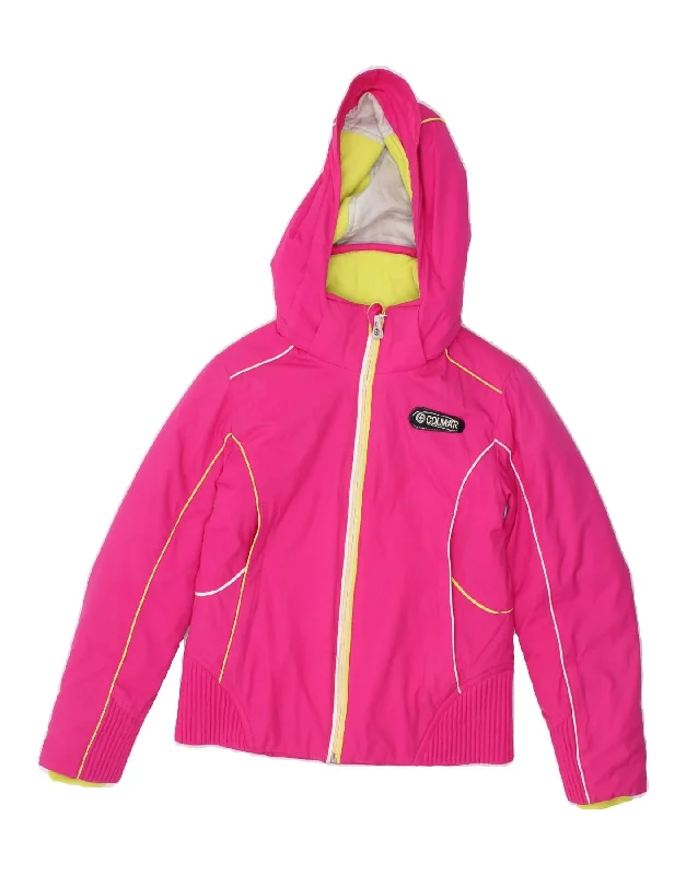 COLMAR Girls Hooded Ski Jacket 8-9 Years Pink