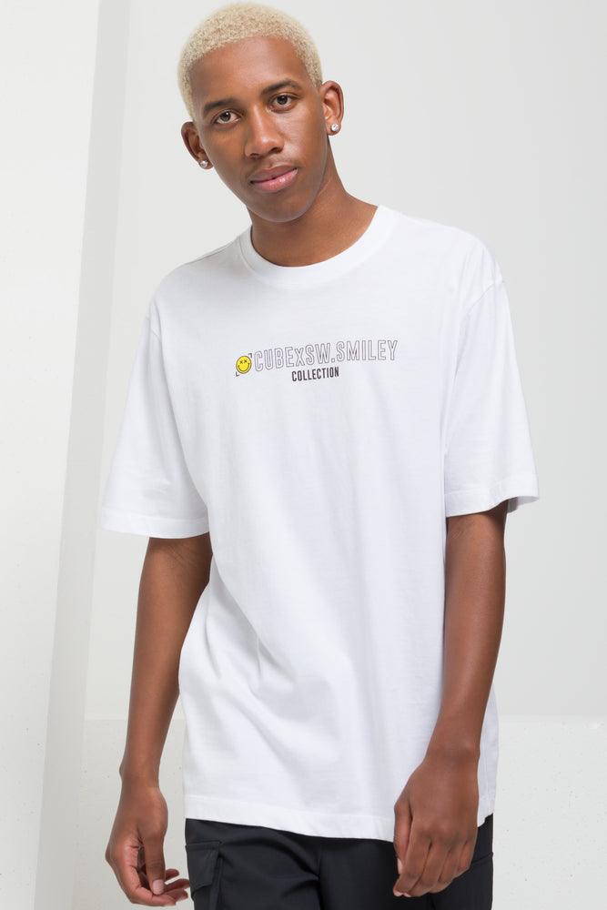 Cube X S.W. Smiley Short Sleeve T-Shirt White