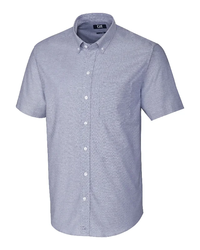 Cutter & Buck Stretch Oxford Mens Short Sleeve Dress Shirt