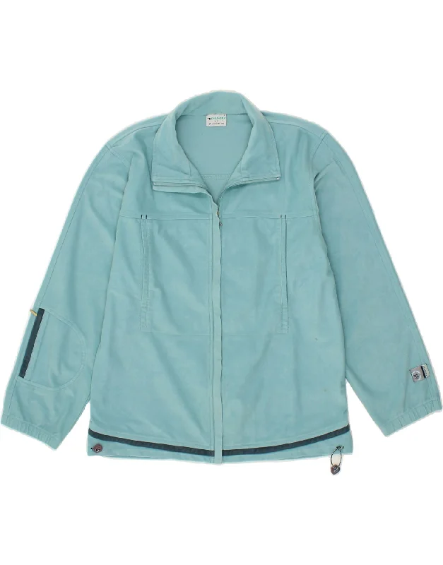 DIADORA Girls Tracksuit Top Jacket 13-14 Years Turquoise Polyester