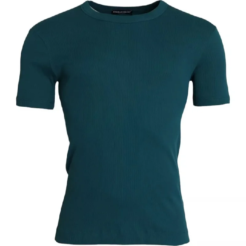 Dolce & Gabbana   Cotton Round Neck Short Sleeves Men's T-shirt