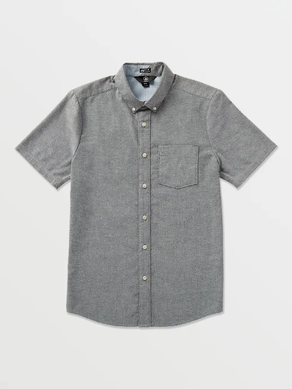 Everett Oxford Short Sleeve Shirt - Black