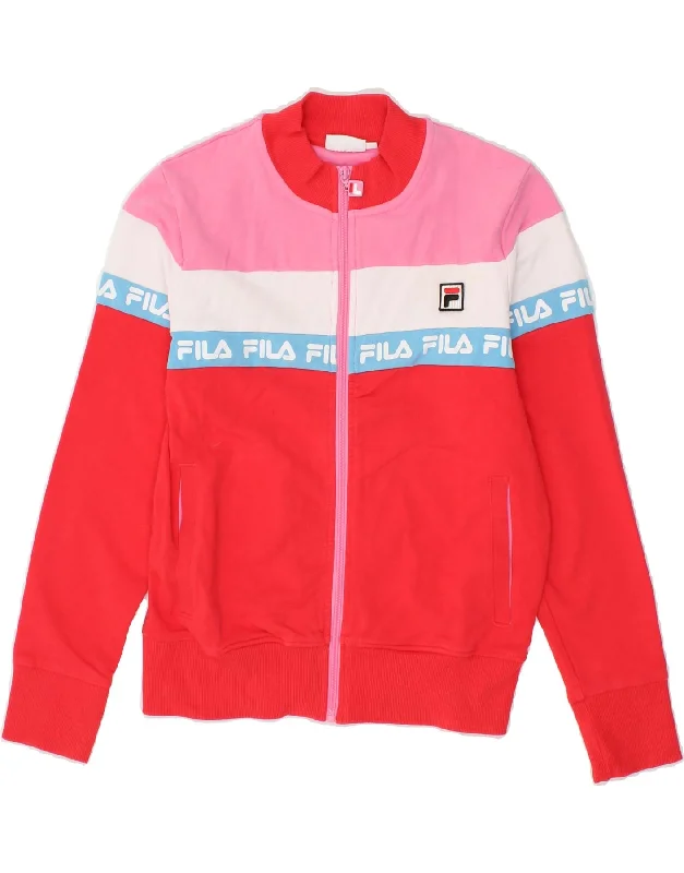 FILA Girls Graphic Tracksuit Top Jacket 13-14 Years Multicoloured