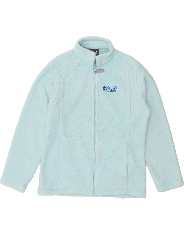 JACK WOLFSKIN Girls Fleece Jacket 9-10 Years Blue Polyester