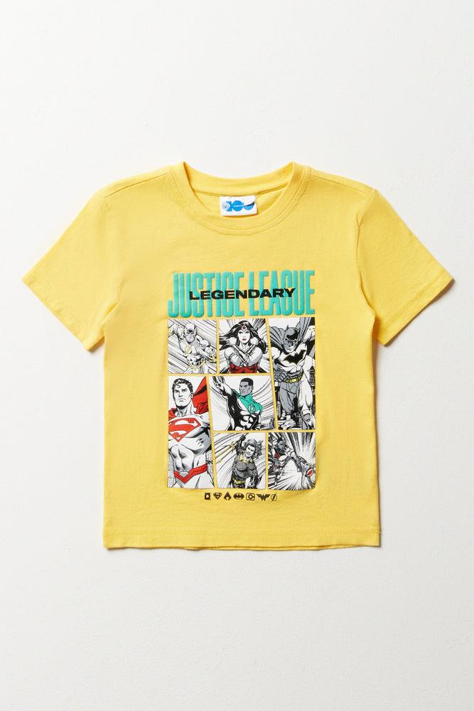 Justice League Short Sleeve T-Shirt Yellow