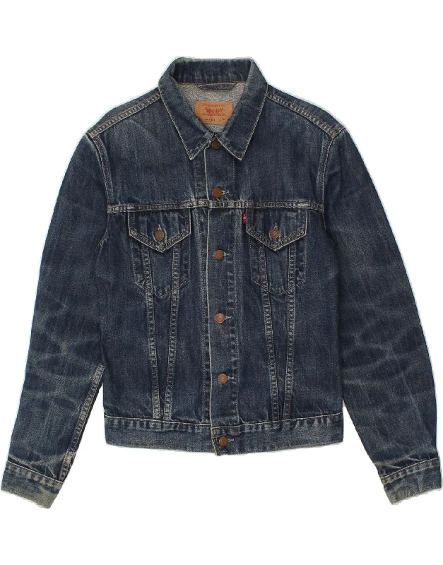 LEVI'S Girls Denim Jacket 12-13 Years Large  Navy Blue Cotton