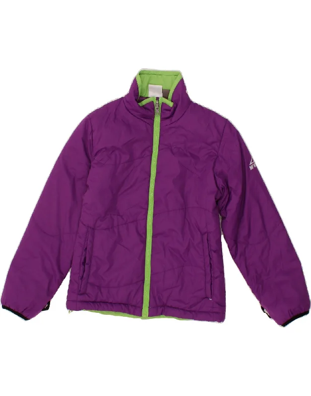 MC KINLEY Girls Rain Jacket 9-10 Years Purple Polyester