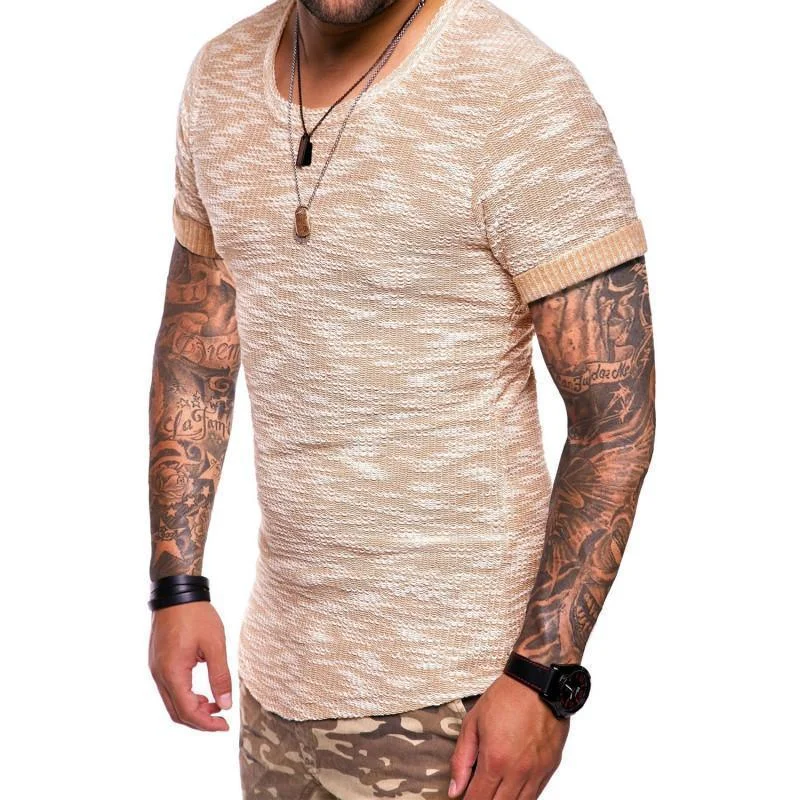 T-Shirt, Men's Short Sleeve T-Shirt Slim Fit T-shirt