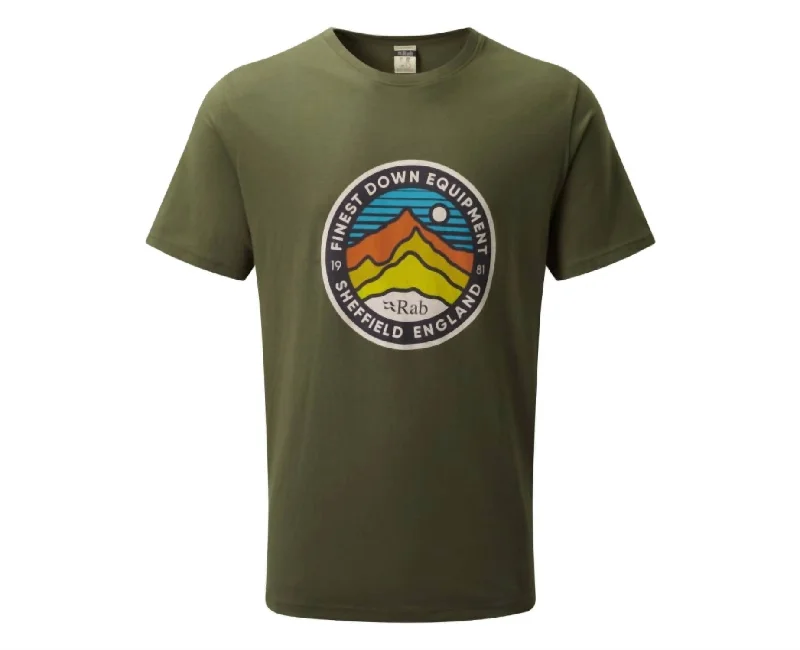 Men's Stance 3 Peaks Short Sleeve Tee Top In Army