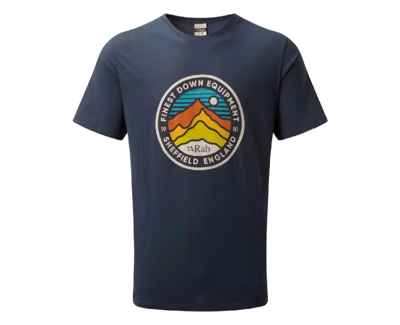 Men's Stance 3 Peaks Short Sleeve Tee Top In Deep Ink