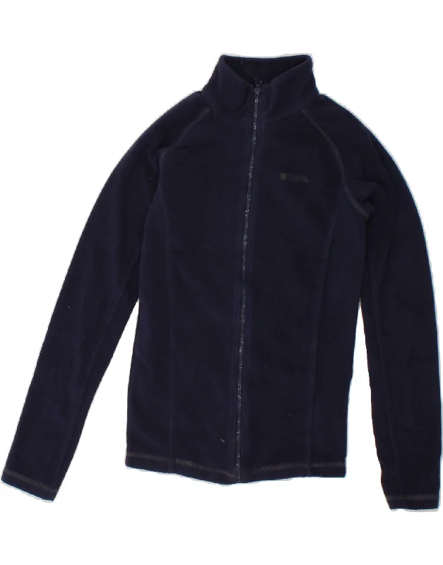 MOUNTAIN WAREHOUSE Girls Fleece Jacket 11-12 Years Navy Blue Polyester