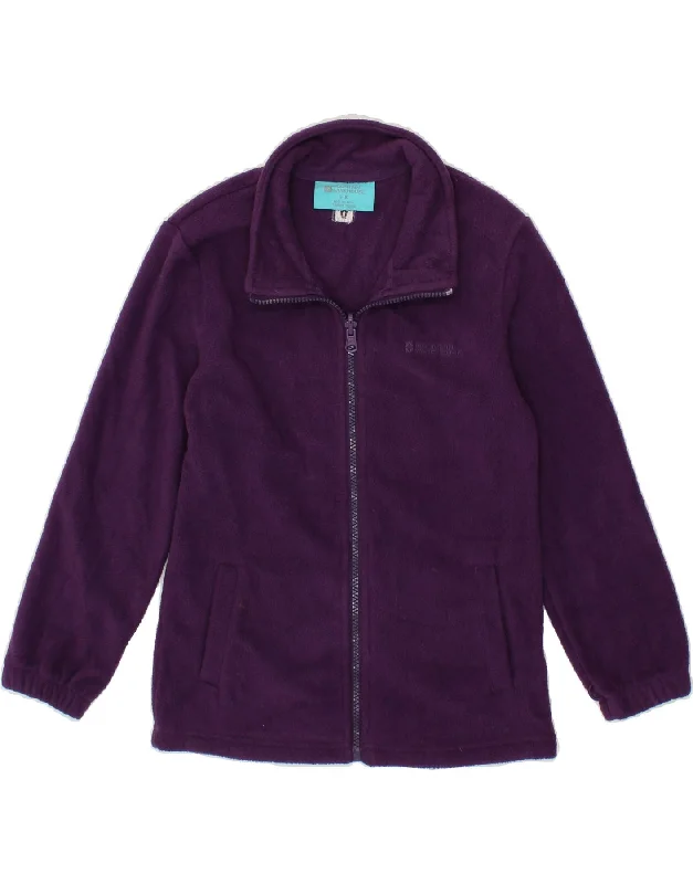 MOUNTAIN WAREHOUSE Girls Fleece Jacket 9-10 Years Purple Polyester