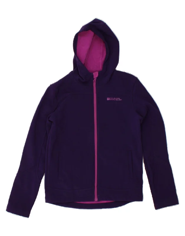 MOUNTAIN WAREHOUSE Girls Hooded Windbreaker Jacket 11-12 Years Purple