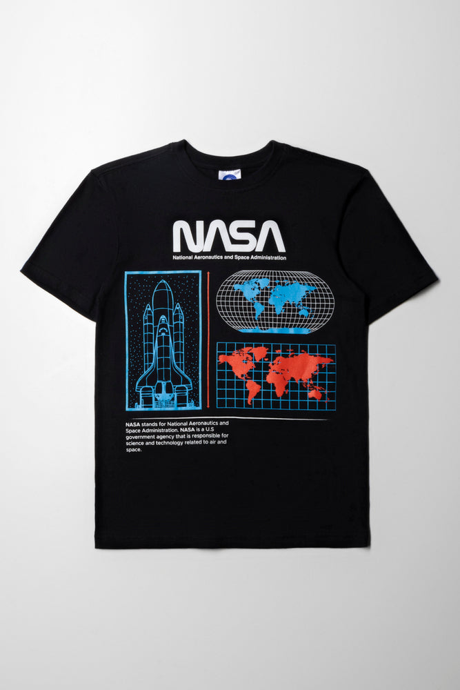 Nasa Short Sleeve T-Shirt Black