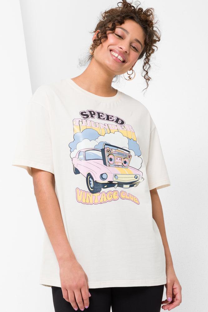 Oversized Short Sleeve T-Shirt Natural