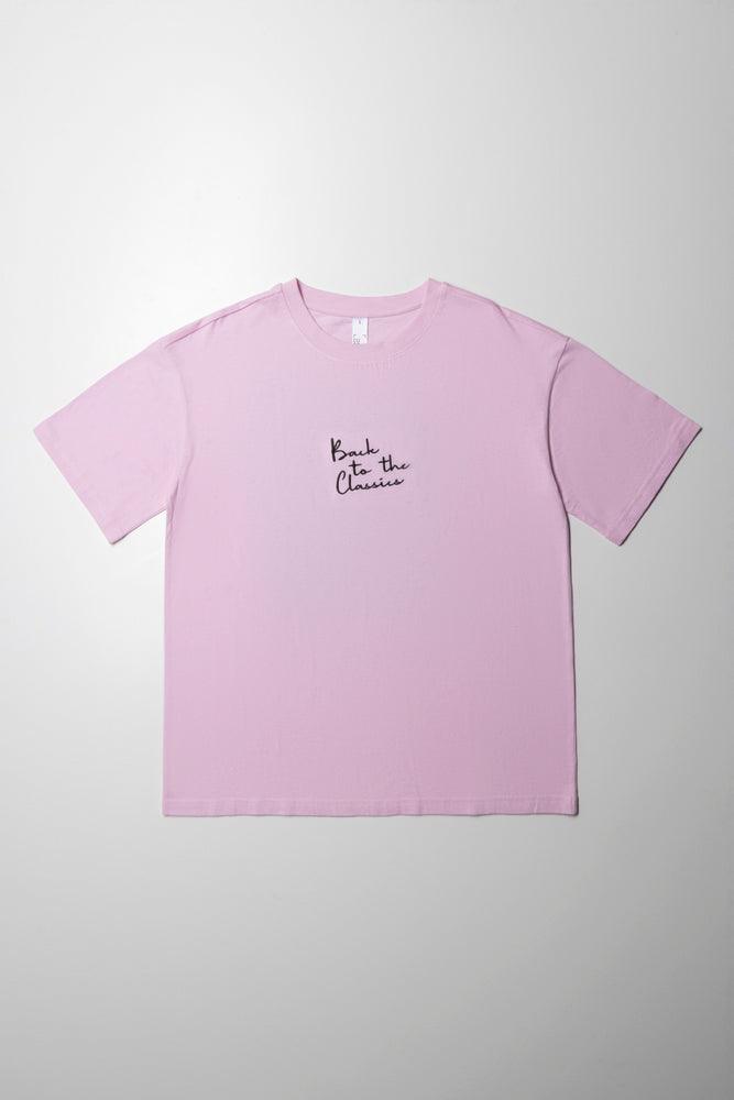 Oversized Short Sleeve T-Shirt Pink