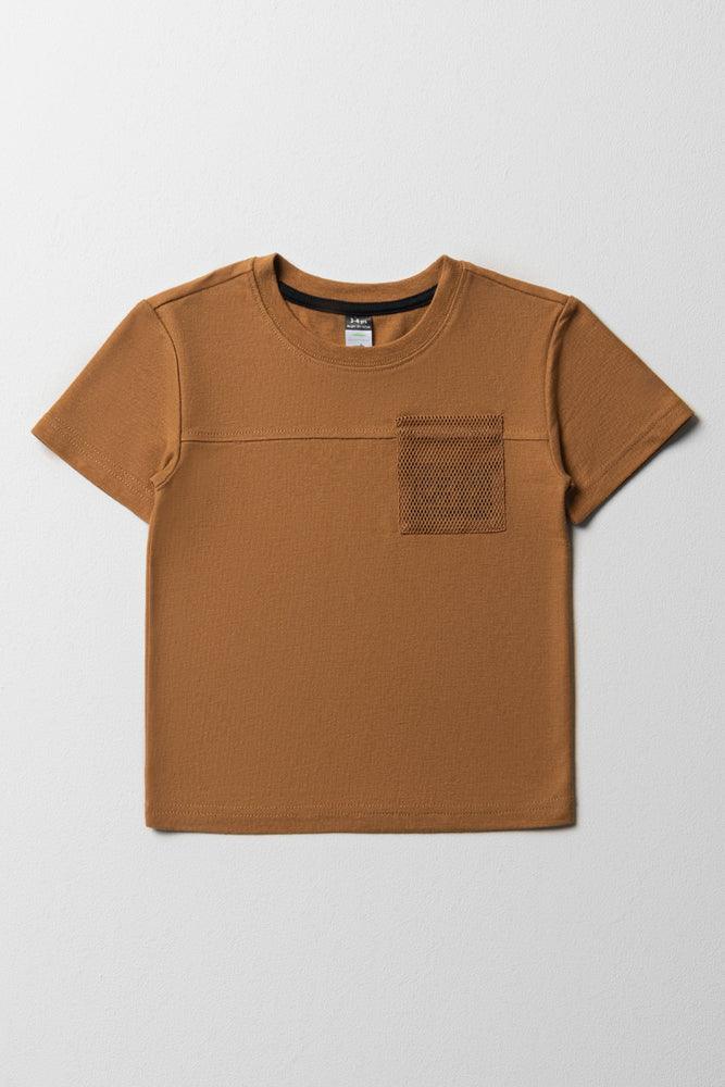 Pocket Short Sleeve T-Shirt Brown