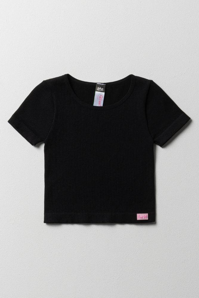 Seamless Short Sleeve T-Shirt Black