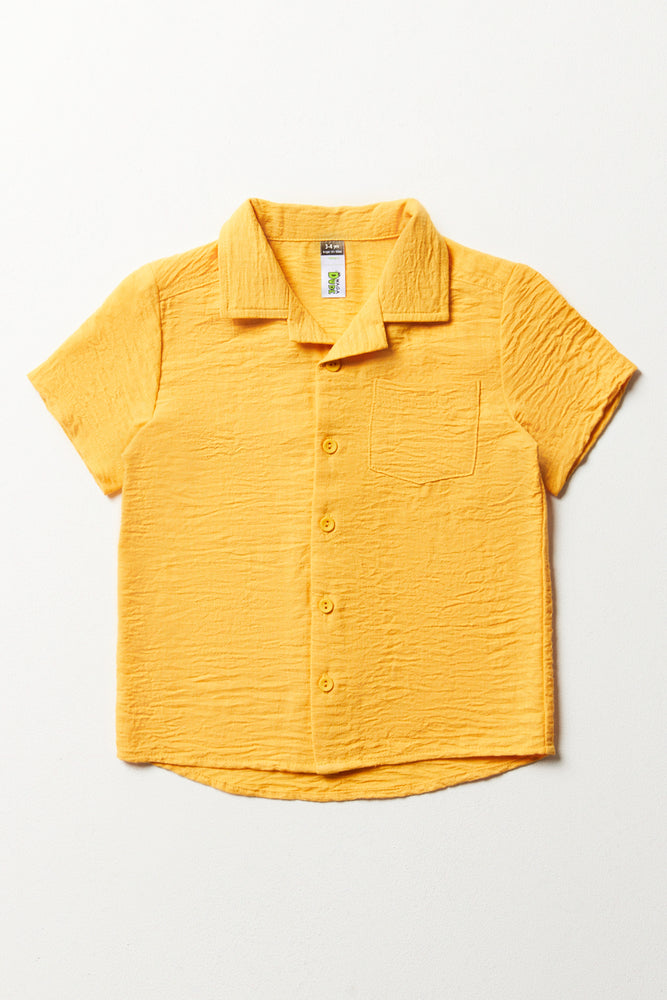 Short Sleeve Resort Shirt Yellow