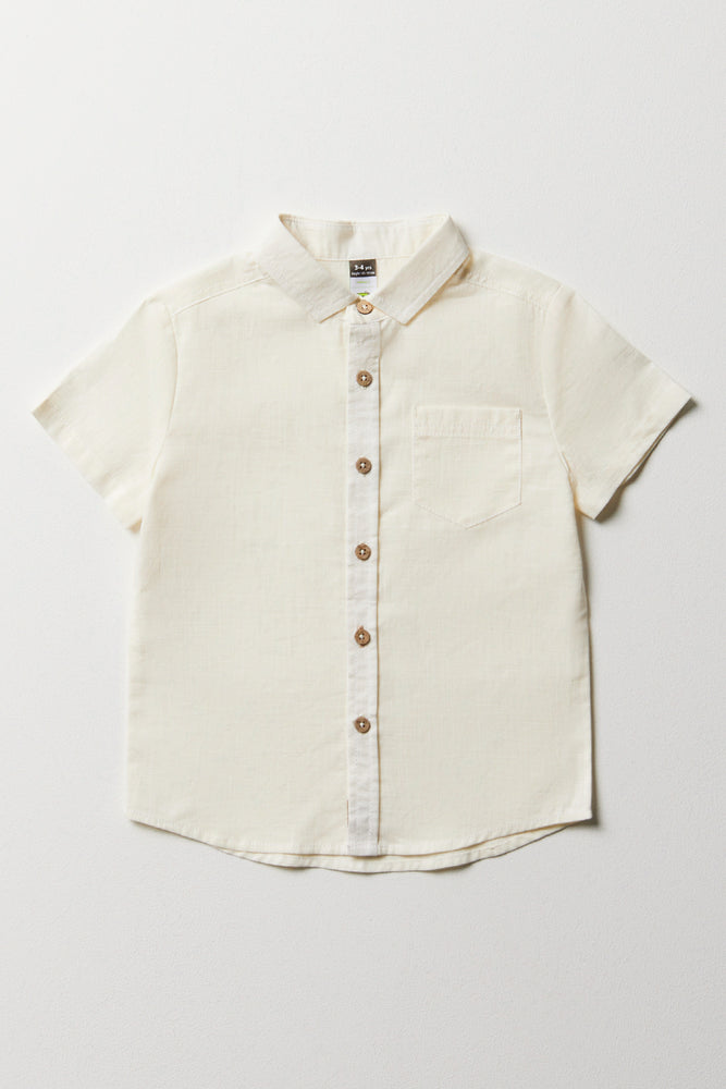 Short Sleeve Shirt Cream