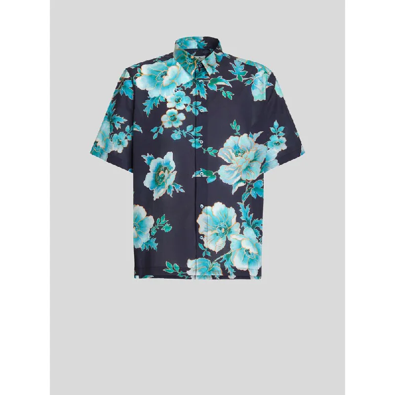 Short-sleeved Floral Shirt