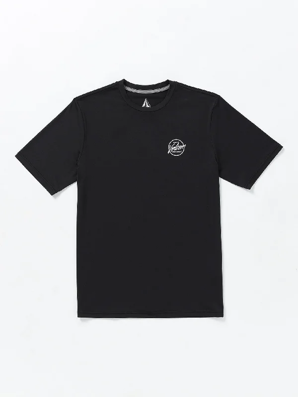 Stone Stamp Short Sleeve Rashguard - Black