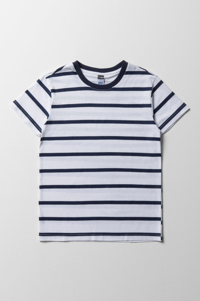 Stripe Short Sleeve T-Shirt White