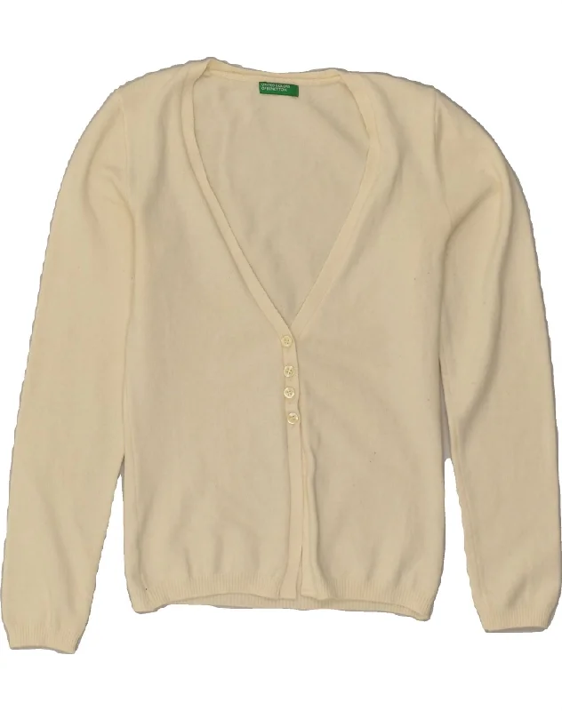 BENETTON Girls Cardigan Sweater 5-6 Years Beige