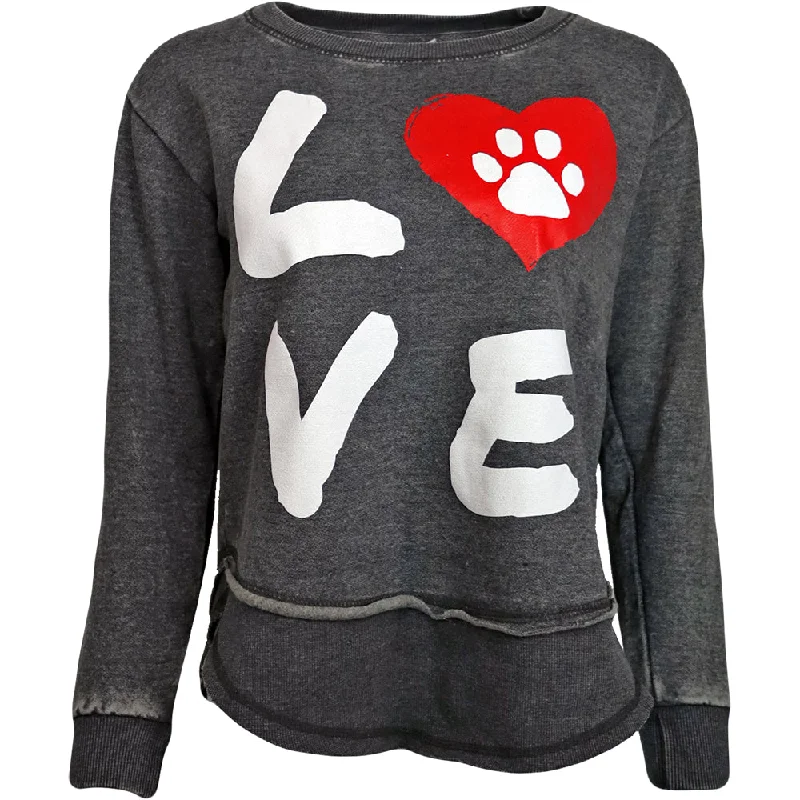 Ladies Paddy Love Hi-Low Burnout Fleece Sweatshirt