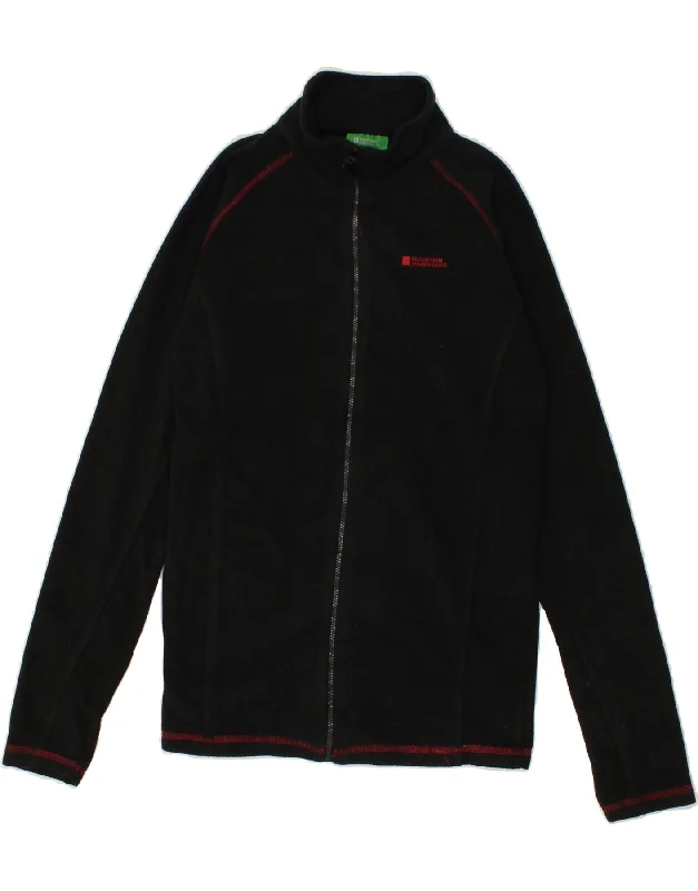 MOUNTAIN WAREHOUSE Girls Fleece Jacket 12-13 Years Black Polyester