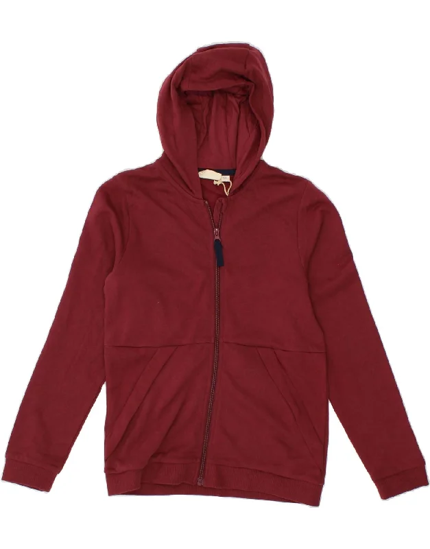 MOUNTAIN WAREHOUSE Girls Zip Hoodie Sweater 11-12 Years Red Cotton