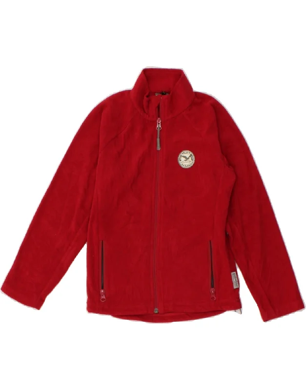 SALEWA Girls Fleece Jacket 6-7 Years Red Polyester