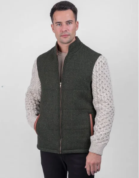 Green Tweed-Natural Sleeves