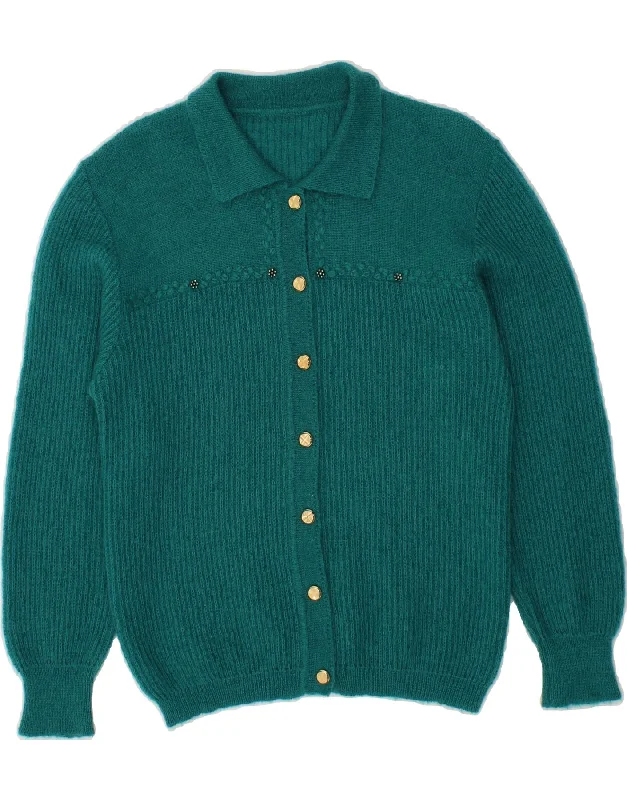 VINTAGE Girls Cardigan Sweater 14-15 Years Green