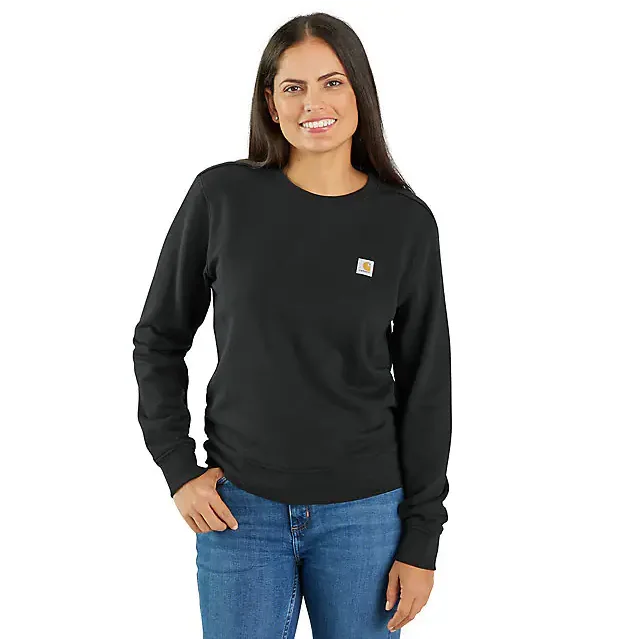 Women's TENCEL Fiber Series Relaxed Fit French Terry Crewneck Sweatshirt - Black