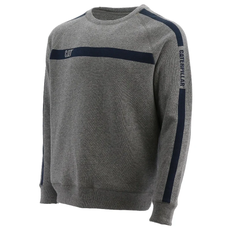 Icon Stripe Crew Neck Sweater Medium Grey