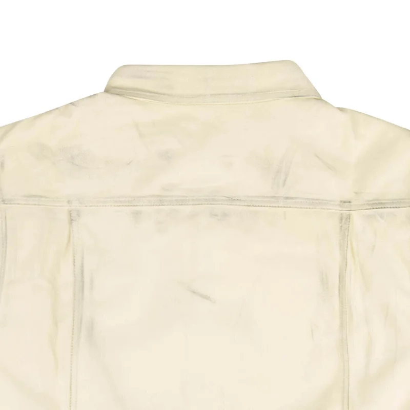 424 On Fairfax Painted Leather Jacket - White