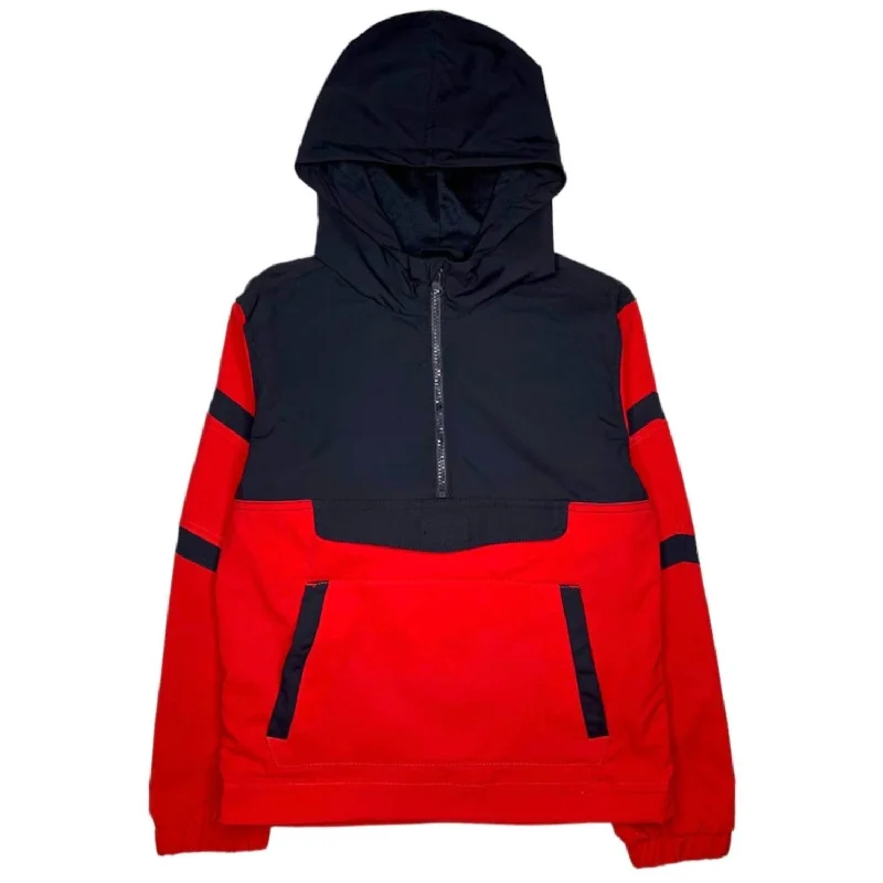 Boy's Rain Jacket In Red/black