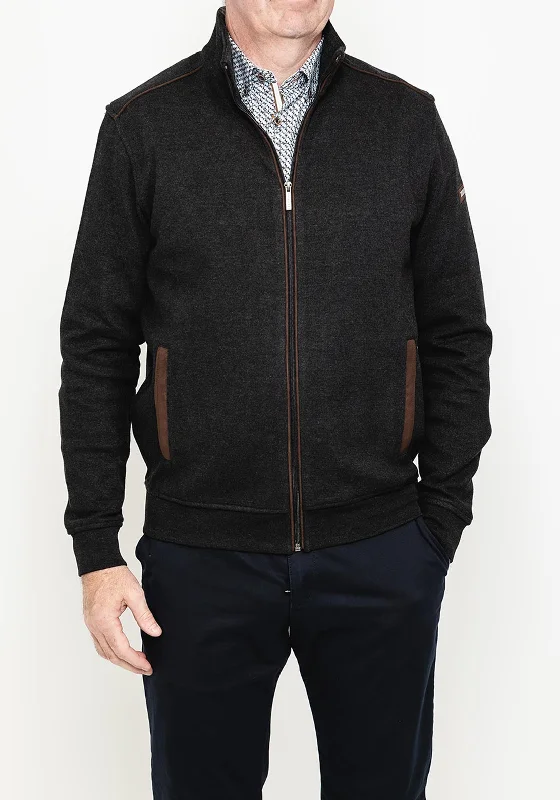 Bugatti Full Zip Jacket, Charcoal